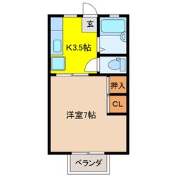 サンシティ林セブンＢの物件間取画像